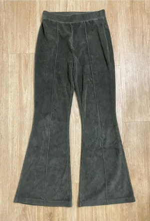 aerie Olive Green Wide Leg Corduroy Pants thumbnail 1
