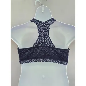 Maurices Navy Blue Romantic Boudoir Bridal Cottage Lingerie Feminine Lace Bra XL thumbnail 2