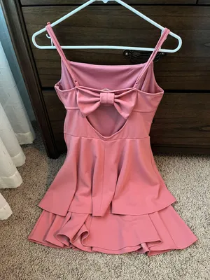 Altar'd State Pink Bow Dress thumbnail 2
