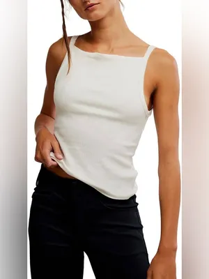 NWT Free People We The Free Mia Tank - Ivory - XS thumbnail 7
