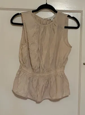 And Now This beige peplum top Tan Size M thumbnail 1