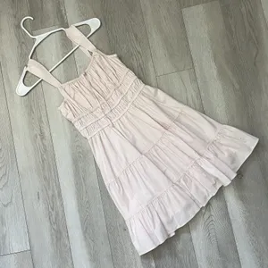 Sunday Best Dress milkmaid tiered mini martine poplin womens Pink (xsmall) girly thumbnail 1