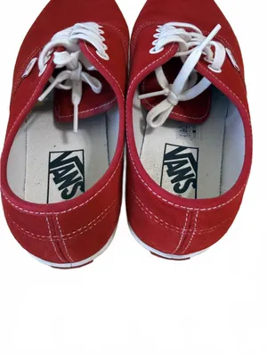 Vans Old Skool Red Canvas Lace-Up Low Top Sneakers Women's 8.5 thumbnail 8