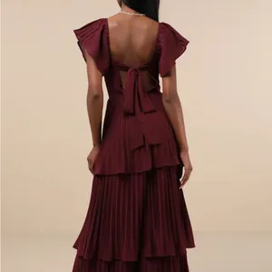 Lulu's Deep Burgundy Maxi Dress thumbnail 5
