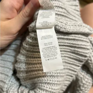 Aerie Double Zip Knit Foldover Grey Cardigan Sweater Size Medium Rugby Cozy thumbnail 8