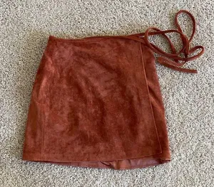 BLANKNYC faux suede wrap skirt. S thumbnail 1