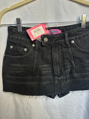 Edikted Low Rise Denim Micro Skort thumbnail 8