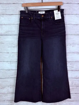 Madewell Flared Wide-Leg Crop Jeans Size 30P thumbnail 2
