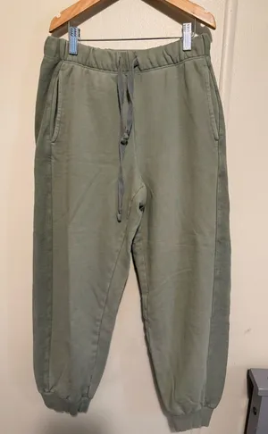 Aerie Womens  Olive Green Drawstring Jogger Pants Medium size thumbnail 1