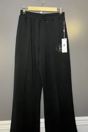 Liquid Energy Sweatpants Womens Small Black Wide Leg Key West Florida Beach thumbnail 1