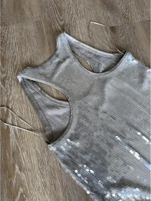 Zara Silver sequin maxi dress thumbnail 6