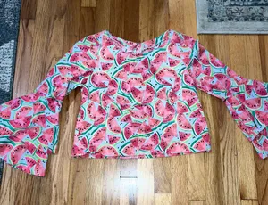 Watermelon blouse flare sleeves shirt thumbnail 1