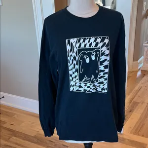 Elephant Long Sleeve Cotton Black T Shirt thumbnail 2