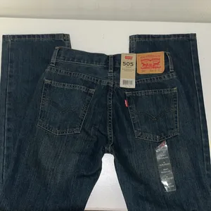 Levi’s 505 straight-fit jean loose in hip & thigh blue jeans thumbnail 4