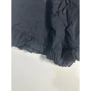 J.Crew Black Cotton‎ Voile Ruffle Beach Shorts XS Elastic Drawstring Summer thumbnail 3