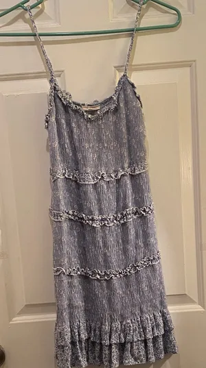 Sim & Sam Blue Ruffled Mini Dress thumbnail 1