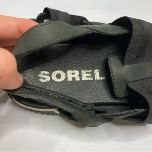 Sorel out‎ and about plus sling back thongs black & cream size 8.5 thumbnail 7