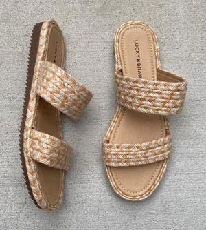 Lucky Brand Decime Espadrille Braided Jute Sandals size 8.5 thumbnail 1
