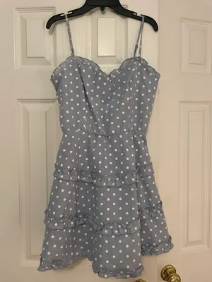 Purple And White Polka Dot Sundress thumbnail 1