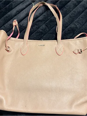 Lodis Beige Tote with Pink Trim Tan thumbnail 1