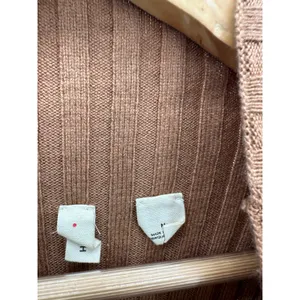 Moth Anthropologie Women Medium‎ Tan Brown Ribbed High Neck Sleeveless Sweater thumbnail 7