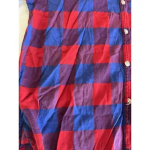american eagle FLANNEL Plaid Button-Up SIZE S Gorpcore Casual RED BLUE thumbnail 3