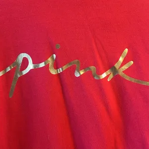 PINK from Victoria’s Secret Red and Gold Hoodie Size Large thumbnail 2