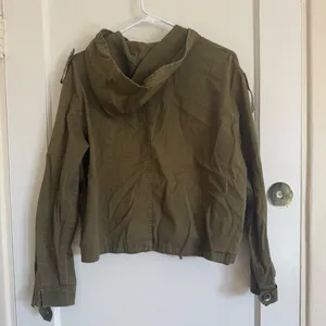 Brandy Melville Olive Green Hooded Field Jacket thumbnail 3