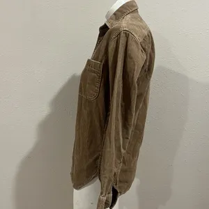 Uniqlo tan corduroy button up shirt thumbnail 4