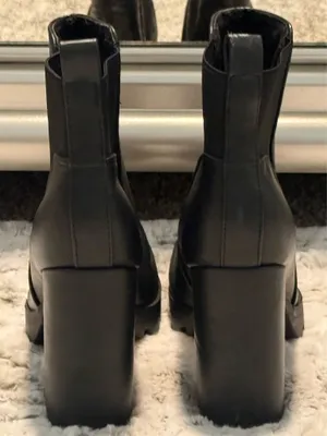 Primark Black Chunky-Heeled Chelsea Ankle Boots Women’s 7 thumbnail 3