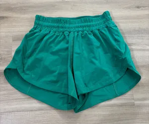 Lululemon Track That High-Rise Lined Short 3" Kelly Green Women Size 6 thumbnail 1
