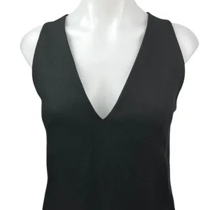 Aritzia Babaton Black Sleeveless V-neck Mini Office Tank Sheath Dress Size 4 thumbnail 4