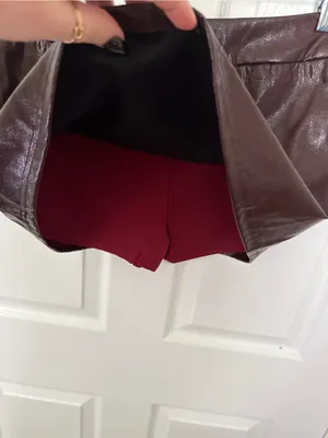 NWOT Medium Shein Burgundy Skort thumbnail 3
