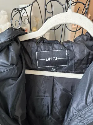 Black Puffer Jacket with Hood Size M thumbnail 3