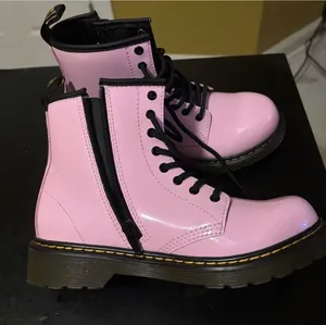 Dr. Martens Light Pink Boots with Black Accents and bouncing soles)(UK3-US4Med) thumbnail 4