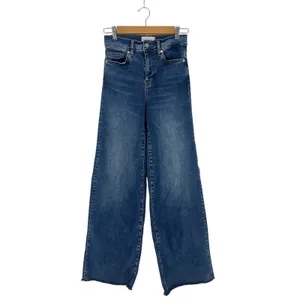 FRAME‎ Le Slim Palazzo Raw Fray Wide Leg Jeans Mermaid Size 25 thumbnail 2