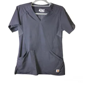 Carhartt‎ C12106 Women's Force Modern Fit Twill V-Neck Scrub Top Grey Size XS thumbnail 1