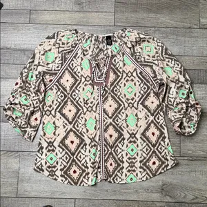 BKE Aztec Print Blouse thumbnail 2