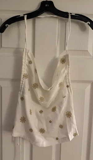 Sky to Moon NWOT Floral Backless Crop Top thumbnail 1