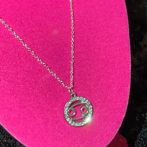 Cancer Zodiac Sign Sterling Silver Necklace Constellation mcbling Birthday Gift thumbnail 3