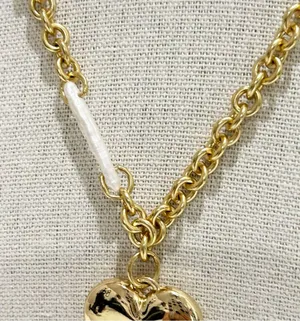 Coach Gold Heart Charm Necklace NWT thumbnail 6