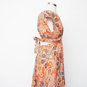 MISA‎ - Dana Mae Cut‑Out Cotton Floral Maxi Dress thumbnail 8