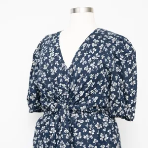 Lauren Ralph‎ Lauren. 80s Puff Sleeve Floral Cotton Voile Dress. thumbnail 10