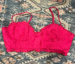 Zara Hot Pink Lace Bralette/Cropped Cami thumbnail 1