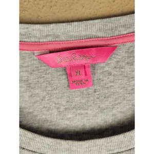 Lilly Pulitzer Womens Gray Long Sleeve Baldwin Shirt Top XL thumbnail 3