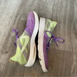 Nike Purple Lime Green Ombre Mesh Running Sneakers Women’s 9 thumbnail 4