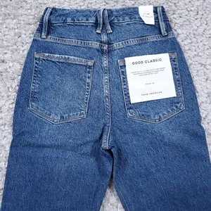 Good American Good Classic Raw Hem High Rise Slim Straight Stretch Jeans 0 25 thumbnail 4