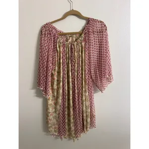 Free People Because I Love You Sheer Tunic Top Wide Sleeve Floral Womens Medium thumbnail 2