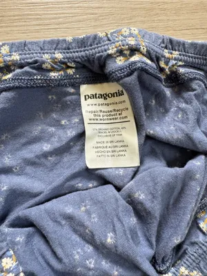 Patagonia Lithia blue floral convertible skirt dress boho hiking outdoors thumbnail 2
