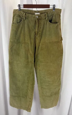 BDG Olive Green Corduroy Cargo Pants, Straight Leg, plus size 36 EUC‎ thumbnail 1